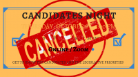 State Candidates Night cancelled
